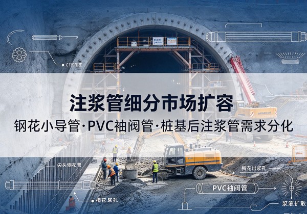 张湾注浆管细分市场扩容，隧道钢花小导管、PVC 袖阀管、桩基后注浆管需求分化